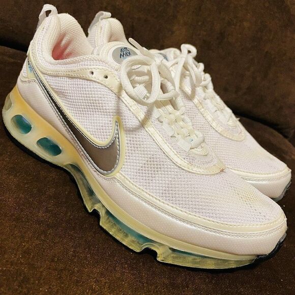 VINTAGE Look NIKE AIR MAX 360 White Turquoise Sz 9 US - Picture 2 of 11